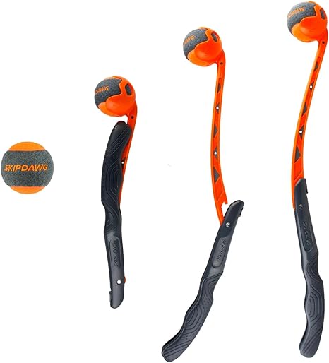 SKIPDAWG Ball Launcher Ball for Dogs Launcher Throwing Device Dog Toy with Tennis Ball
