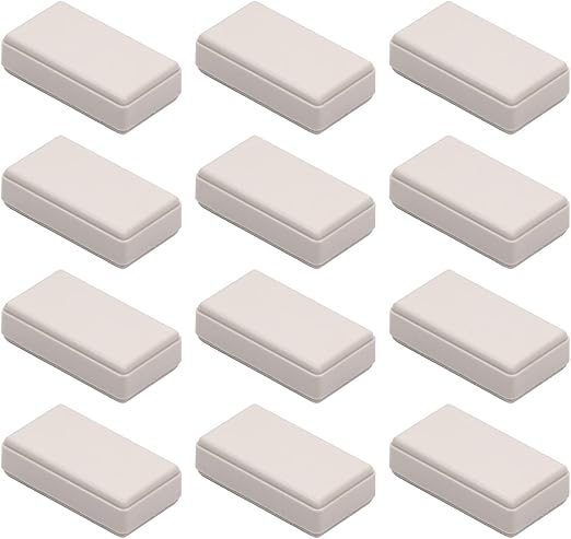 Heyiarbeit 12pcs ABS Plastic Dustproof Junction Box for Electronic Projects 4.8x2.7x1.4cm White