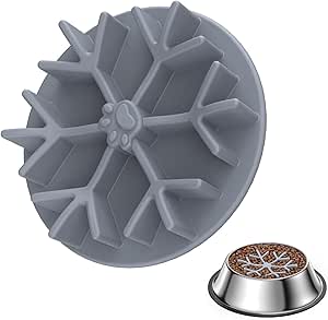 OQIMAX Anti Sling Dog Bowl, Slow Feeder Dog Bowl Insertion, Slow Feeding with Suction Cup for Dogs Cats, Anti-Choke Silica Gel Dog Bowls Insert, Relieves Digestion, Overeating