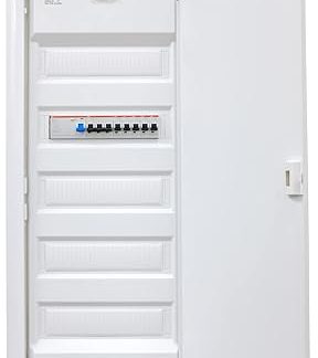 ABB UK660N4 Surface-Mounted Distributor 5 Rows Ready to Connect Wired with Terminal Block Assembly ABB 1x FI 4-Pin + 1x 3-Pin + 5x 1-Pin LS B16A