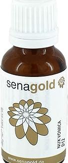 Senagold Nux Vomica Globules, Lactose Free, Cheap Storage Sizes, German Production According to Homeopathic Pharmacopoeia (D12 20g)