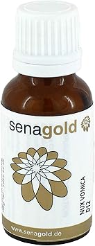 Senagold Nux Vomica Globules, Lactose Free, Cheap Storage Sizes, German Production According to Homeopathic Pharmacopoeia (D12 20g)