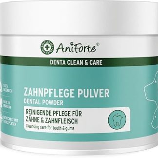 AniForte Denta clean and care dental care for dogs, Cats 300 g, tartar EX powder, tartar remover supplement for dogs, natural cleaning for teeth and gums.
