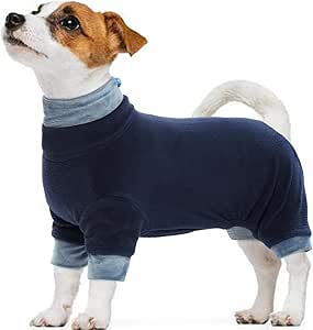 Kuoser Dog Jumper Small Dog Pet Clothes, Fleece Dog Sweaters Warm, Autumn and Winter Turtleneck Jumper Dog Coat for Small Medium Dogs, Chihuahua, Beagle, Soft Dog Pyjamas