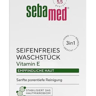 Sebamed Soap Free Wash 150 g with Vitamin E for Daily Gentle Pore Deep Cleansing Sensitive Skin Suitable for Hands, Face and Body Cleansing