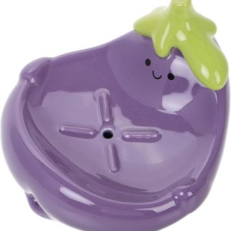 Healvian Aubergine Soap Box Soap Dish Soap Container for Soap Pieces Shower Soap Dish Kitchen Soap Dishes for the Counter Washing Liquid and Sponge Holder Funny Soap Dishes