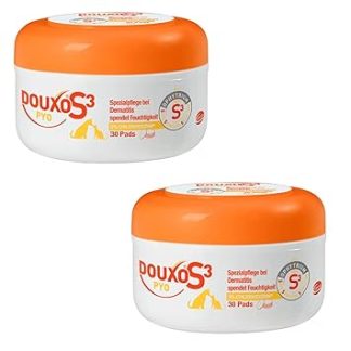 Douxo S3 Pyo Pads | Double Pack | 2 × 30 Pieces | Cleaning Pads for Dogs and Cats | Moisturising
