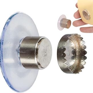 Magnetischer Seifenhalter, magnetischer Seifenhalter, Wandmontierter Saugnapf Seifenhalter, Bad-Accessoires, Kein Bohrseifen-Organizer für Dusche