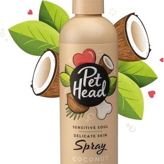 Pet Head Sensitive Soul Fur Spray for Dogs Coconut Fragrance Nourishes and Soothes Sensitive Skin pH Neutral Vegan & Cruelty Free Gentle Formula for Dogs and Puppies 300 ml