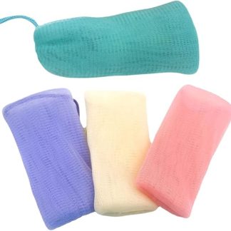 Pack of 4 Soap Bags Mesh Mesh Bags Made of Durable Nylon Quick Drying with Lanyard Foaming Soap Bag for Shower and Travel