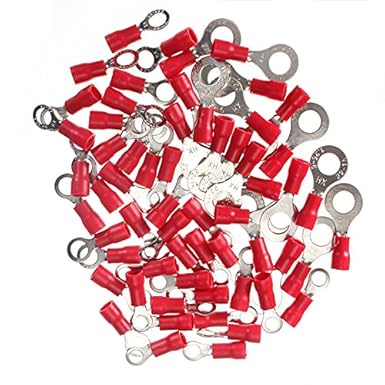ExcLent 20 Pcs 0.5-1.5mm2 Ring Ground Insulation Crime Terminal, 5mm