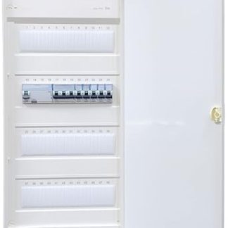 Hager Surface-Mounted Distributor 4 Rows VA48CN Ready for Connection Wired with Terminal Block Legrand 1x FI 4-Pin + 1x 3-Pin + 5x 1-Pin LS B16A