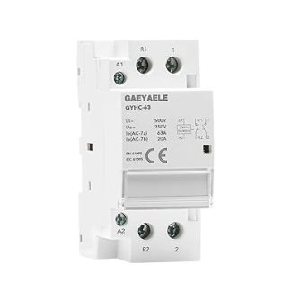 GAEYAELE GYHC 2P 63A 1NO1NC 220V Automatic Control Household Contactor DIN Rail Type