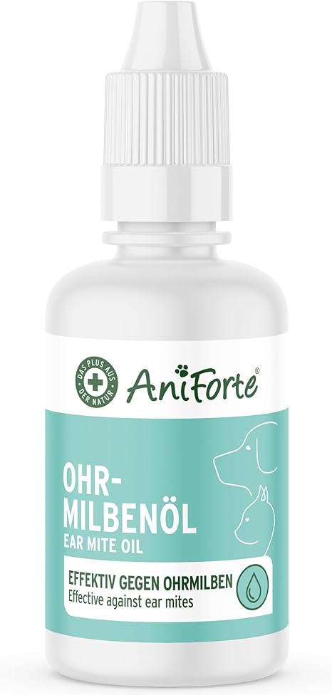 Aniforte Ohrmilbenöl 20 ml in ear Mite Natural Product For Dogs, Cats and Other Pets