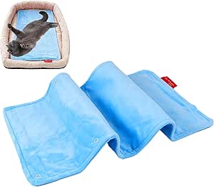 Portable Heating Pad - 60 x 30 cm 50 °C Heating Blanket Dog Mat with Constant Temperature USB Rechargeable Waterproof Heated Cat Bed for Cats Small Dogs Women Puppies Men Winter