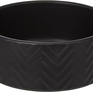TRIXIE Ceramic Feeding Station 1.6 Litres Diameter 20 cm Black for Dogs