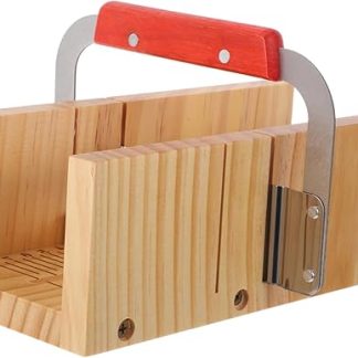 SEWACC Wooden Soap Cutter with Wave Cutter, Adjustable Double Slots for Thickness, Ergonomic Handle for Smooth Edges, Professional Soap Making Tool for DIY Soap Making