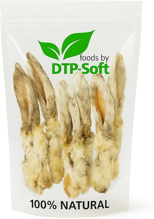 1 kg Rabbit Ears with Fur Natural Dog Snack Dried Rabbit Ears 1 kg