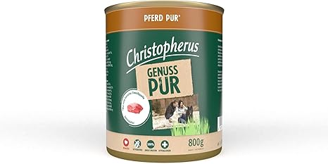 Christopherus PUR Horse Complete Food for Dogs Wet Food 6 x 800 g