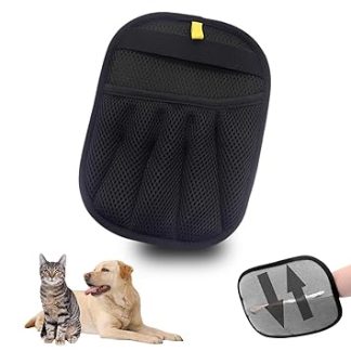 Upgrade Pet Hair Remover Glove, Fur Magnetic Glove for Cats and Dogs, Reusable Double-Sided Pet Hair Remover for Daily Care (Black, Pack of 1)