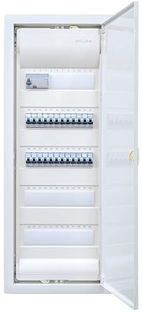 Hager Cavity Wall Distributor 5 Rows VH60NC Ready for Connection Wired with Terminal Block Legrand 1x FI 4-Pin + 24x LS B16A
