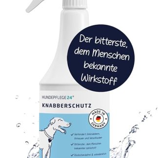Hundepflege24 Nibble Protection Dog 1 Litre The Bitter Most Known Active Ingredient to Humans Against Nibbling and Chewing Furniture, Clothes, Shoes and Much More - Anti Nibble Spray & Repellent Spray