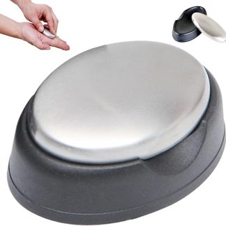 Stainless Steel Soap Metal Hand Odour Remover Soap Bar Oval Stainless Steel Soap with Base for Garlic Fish 1 Piece