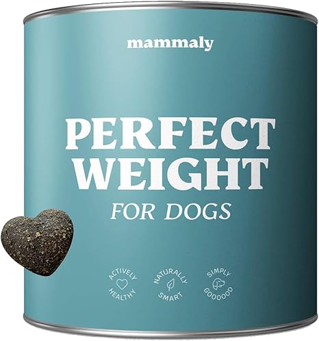 mammaly 11-in-1 L-Carnitine & Cellulose Treat for Overweight Dogs of All Breeds - Perfect Weight 270 Snacks (325 g) - Diet Food for Your Dog to Lose Weight - Food Cellulose for Obesity