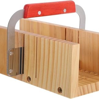 Wooden Soap Cutter with Wave Knife, Double Slot Design for Precise Even Soap Pieces, Robust DIY Tool for Handmade Soaps and Small Shapes