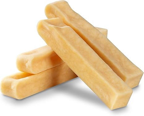 WOW BITES Premium Chew Cheese for Dogs - Long Chewing Fun from Natural Milk - Chew Cheese Dog Bone - Small Cheese Sticks - (140 g, Pack of 4, S)