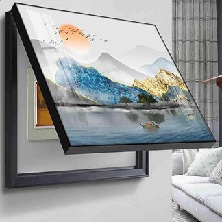 Generisch Power Box Magnetic Picture Decorative Power Distribution Box Fuse Box Motif Creative Decorative Picture of the Distribution Box Painting Hide for Office Dining Room Home Decoration, B, 40 x