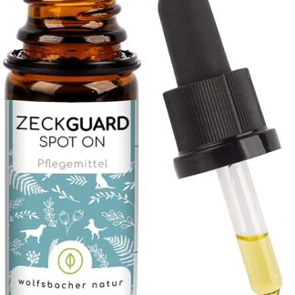 ZeckGuard - Natural Spot On - Tick Protection for Dogs and Cats - With Organic Coconut Oil and Organic Black Cumin Oil - Sufficient for the Entire Z Season