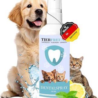 Dental Spray for Dogs & Cats - 100% Natural & Effective Against Plaque & Tartar - For Fresh Breath and Against Bad Breath - Dental Care & Cleaning Without Brush