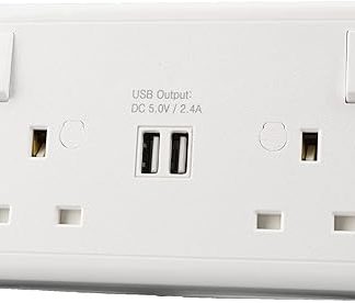 13A 1G to 2G Switched Converter Socket with USB (2400mA)
