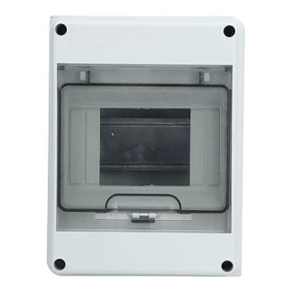 Power Distribution Protection Box Waterproof Distribution Box with Clear Plastic Cover for 5 Way Indoor Circuit Breaker