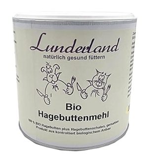 Lunderland Organic Rosehip Powder (Rosehip Flour) 100 g I 100% Organic Rosehip Flour, Whole Rosehip Plus Rosehip Shells Ground High Quality Single Feed for Dogs without Additional Additives