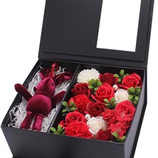 Soap Rose Flower in Gift Box Artificial Flowers Fragrance Forever Soap Rose Bouquet Gift for Women Mother's Day Valentine's Day Romantic Wedding Home Party Festivals Anniversary