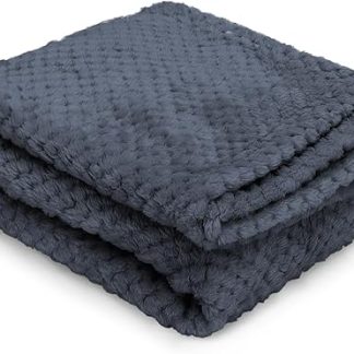 Nobleza Dog Blanket Soft Fleece Blanket Washable Blanket for Pets Dogs Cats Puppies Soft Warm Mat Grey 120 x 100 cm