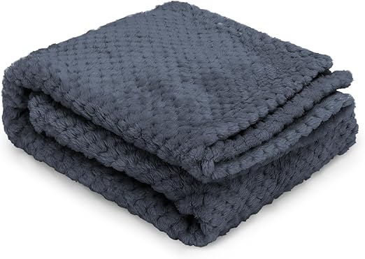Nobleza Dog Blanket Soft Fleece Blanket Washable Blanket for Pets Dogs Cats Puppies Soft Warm Mat Grey 120 x 100 cm