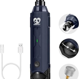 Casfuy Dog Claw Grinder 6 Speed - Newest Claw Grinder for Pets, Super Quiet, Rechargeable Electric Claw Scissors for Large, Medium and Small Dogs