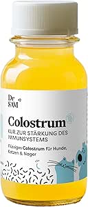 Dr. SAM Colostrum for Cats & Dogs - Treatment to Strengthen the Immune System, Natural and Particularly Low-Lactose First Milk Cow Colostrum for Immune Defence, Made in Germany, 125 ml