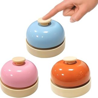 AONAYO Pack of 3 cat bell, table bell, buzzer dog, table bell, dog bell, buzzer with sound, reception bell, pet training bells for dog cats, restaurants, hotels, bars, kitchen