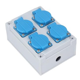 European Socket IP44 Waterproof Building Power Distribution 4P with ABS, AC 250V 16A for Garden, Garage, Bathroom, Construction Sites