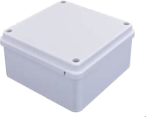 Tew Junction Box 100 x 100 x 50 mm IP56 Weatherproof Plastic White PB100