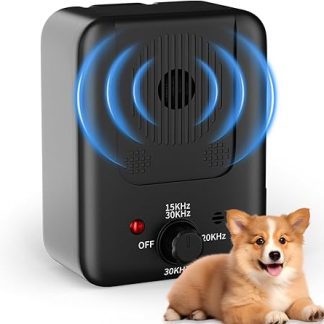 QEWEUUIE Anti Bell Device Dogs - 2026 Upgrade 3 Modes Anti-Bark Ultrasonic Device - 50 Feet Range - Rechargeable Automatic Ultrasonic Dog Bark Stop for Large Medium Small Dogs