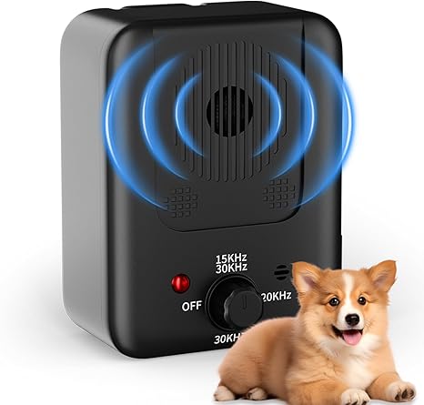 QEWEUUIE Anti Bell Device Dogs - 2026 Upgrade 3 Modes Anti-Bark Ultrasonic Device - 50 Feet Range - Rechargeable Automatic Ultrasonic Dog Bark Stop for Large Medium Small Dogs