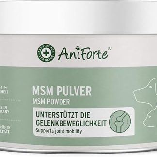 AniForte MSM Powder for Dogs & Cats 300 g - High Purity Methylsulfonylmethane, High Dose with Purity 99.94%, Organic Sulphur for Animals as Joint Powder, Highest Quality