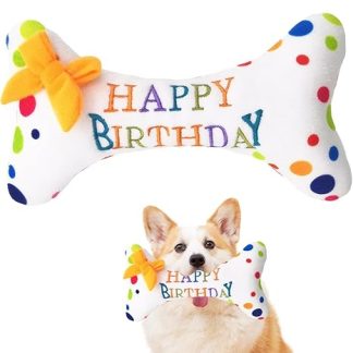 ZhongShuang Dog Birthday Cartilage Toy, Pet Dog Cake Cartilage Toy, A Birthday Gift for Small and Medium Dogs