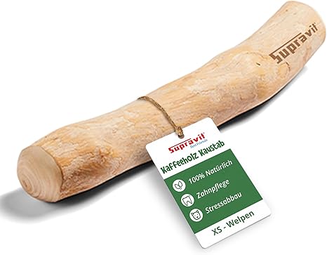 Supravit Natural Coffee Wood Chew Bone for Puppies XS More than a Wooden Stick - Exciting Puppy Chew Toy & Long-Lasting Activity Chew Stick Chew Wood for Puppies