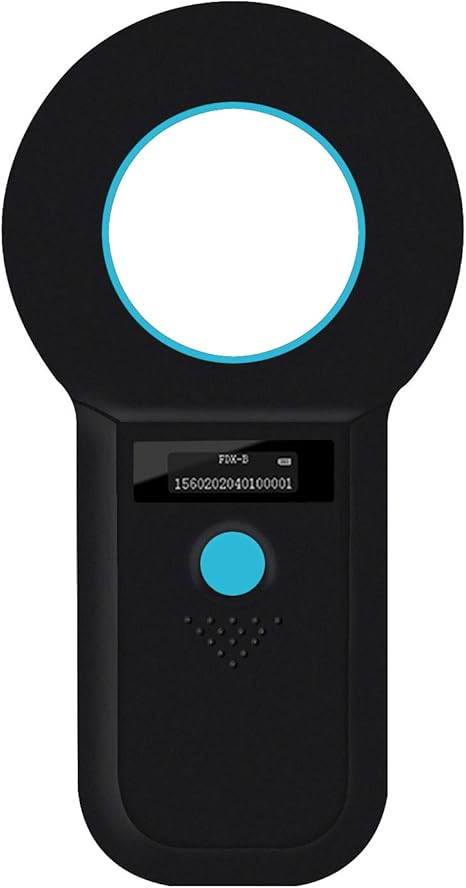 Smoostart Pet Microchip Scan, Animal Chip Reader, Chip Reader, Dog Chip Scanner, Cat ISO11784/(85) FDX-B/EMID Microchip Reader for Dogs/Cats, 1000 Data Can Be Stored (Black)